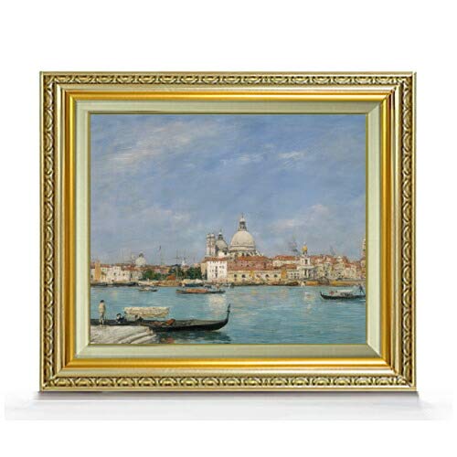 サンタ・マリア・デッラ・サルーテ聖堂　油絵　F6号　額縁付き サンタ・マリア・デッラ・サルーテ聖堂 油絵 F6号 額縁付き